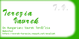 terezia vavrek business card